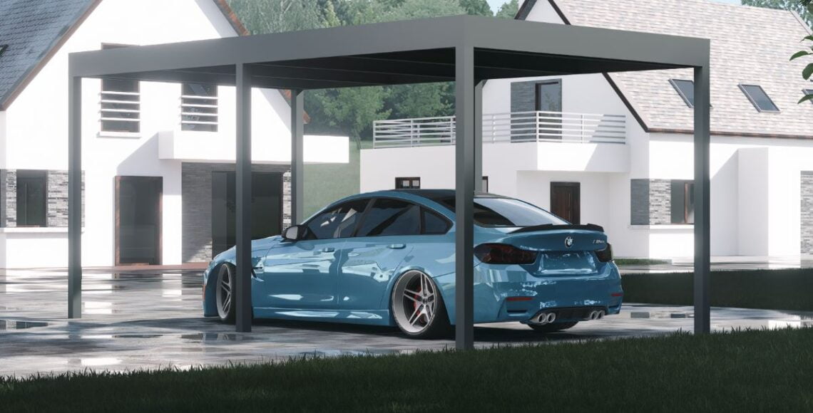 Carport aus Polen mit modernem Design in Berlin