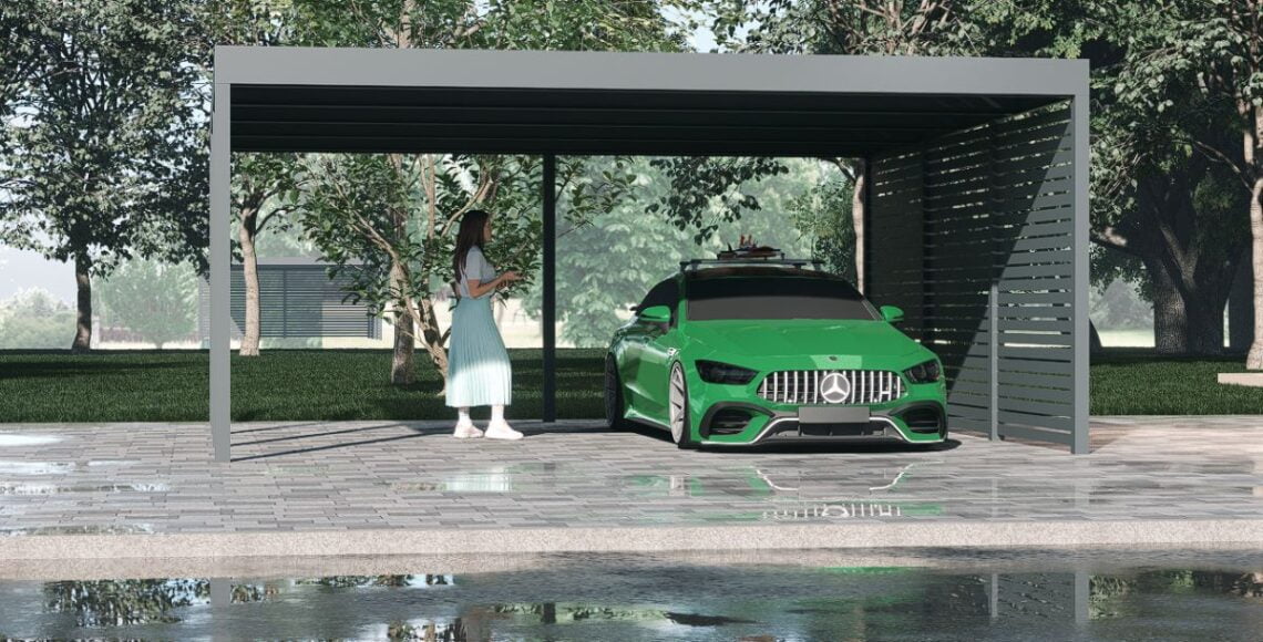 Polnisches Carport mit futuristischem Design in München